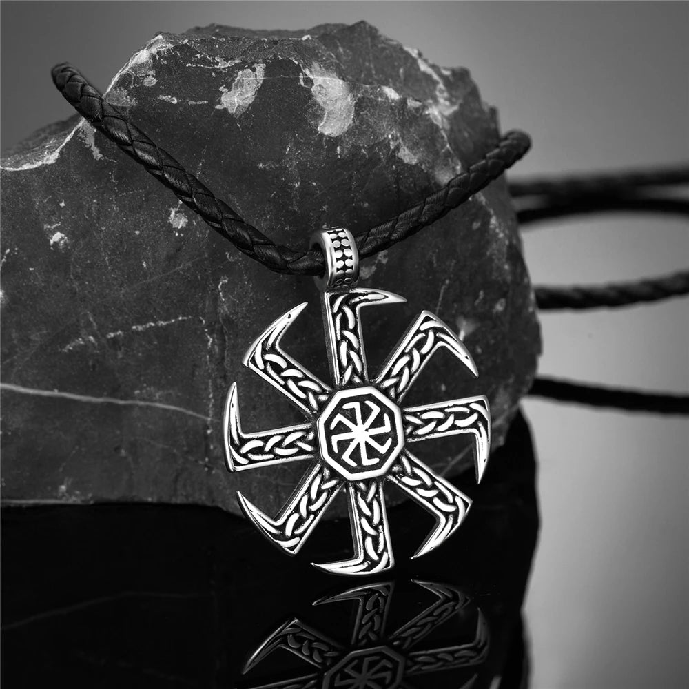 Norse Sun Wheel Amulet