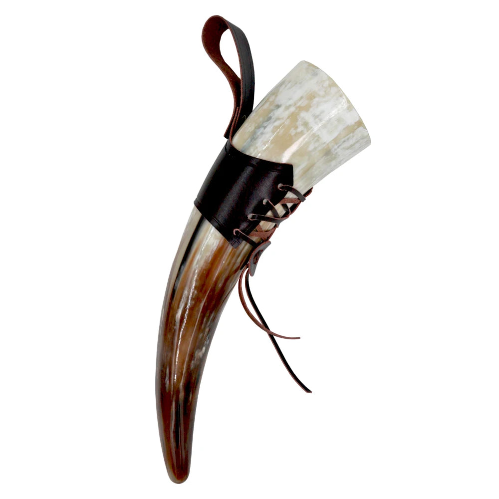 Viking Drinking Horn with Leather Sheath