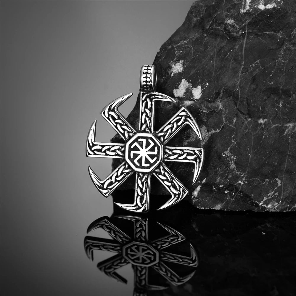 Norse Sun Wheel Amulet