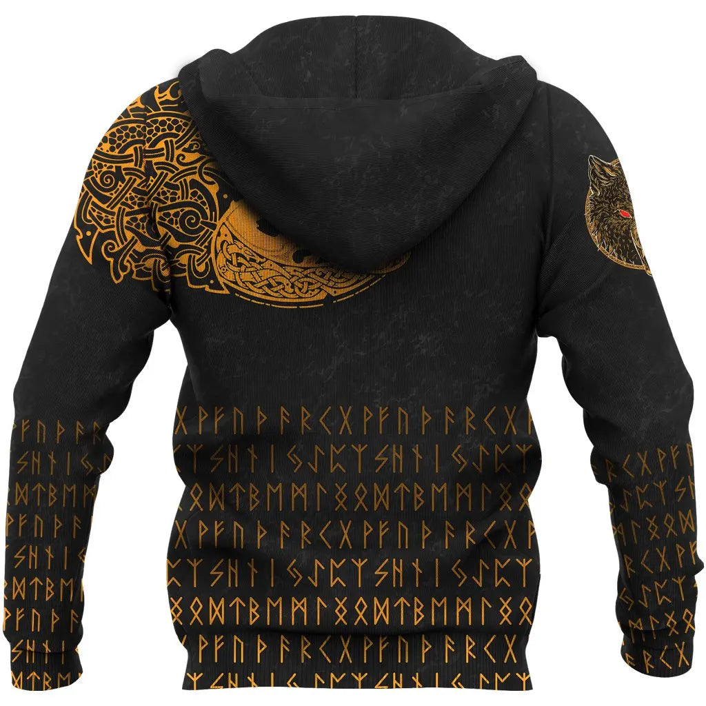 Runic Wolf Hoodie