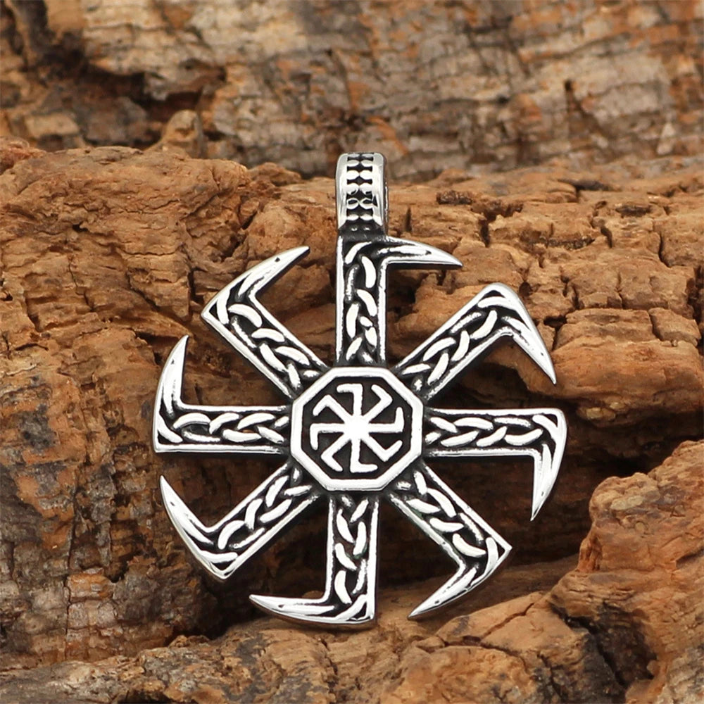 Norse Sun Wheel Amulet