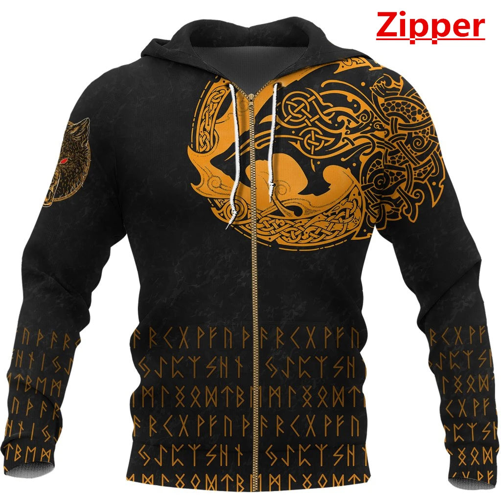 Runic Wolf Hoodie