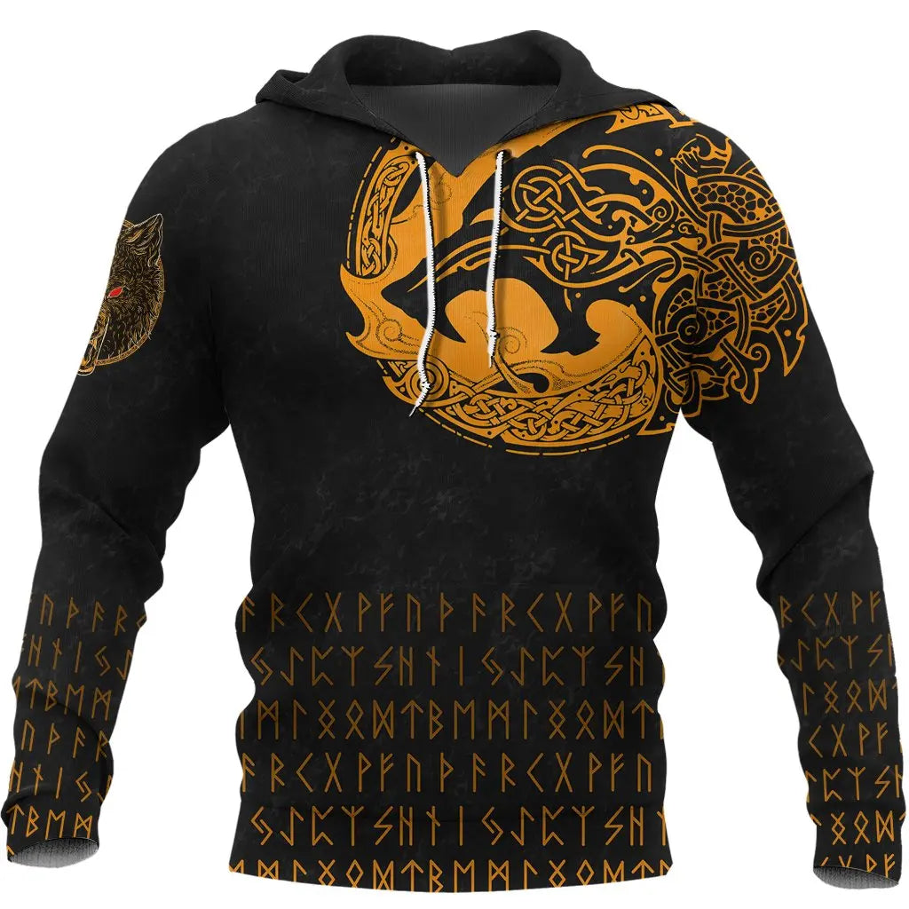 Runic Wolf Hoodie