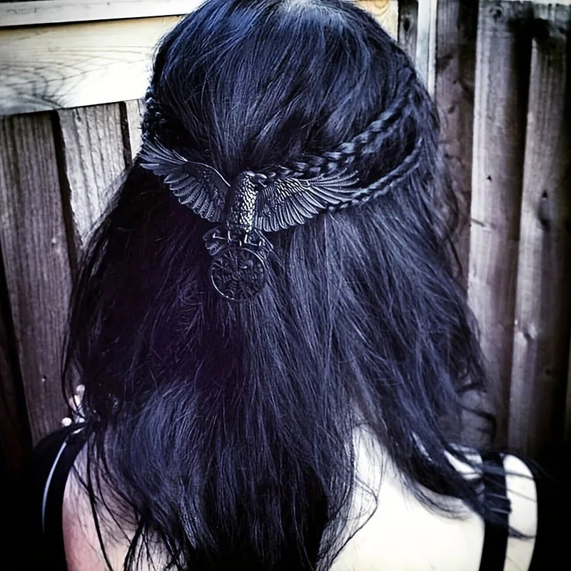 Valkyrie's Raven Hair Clip