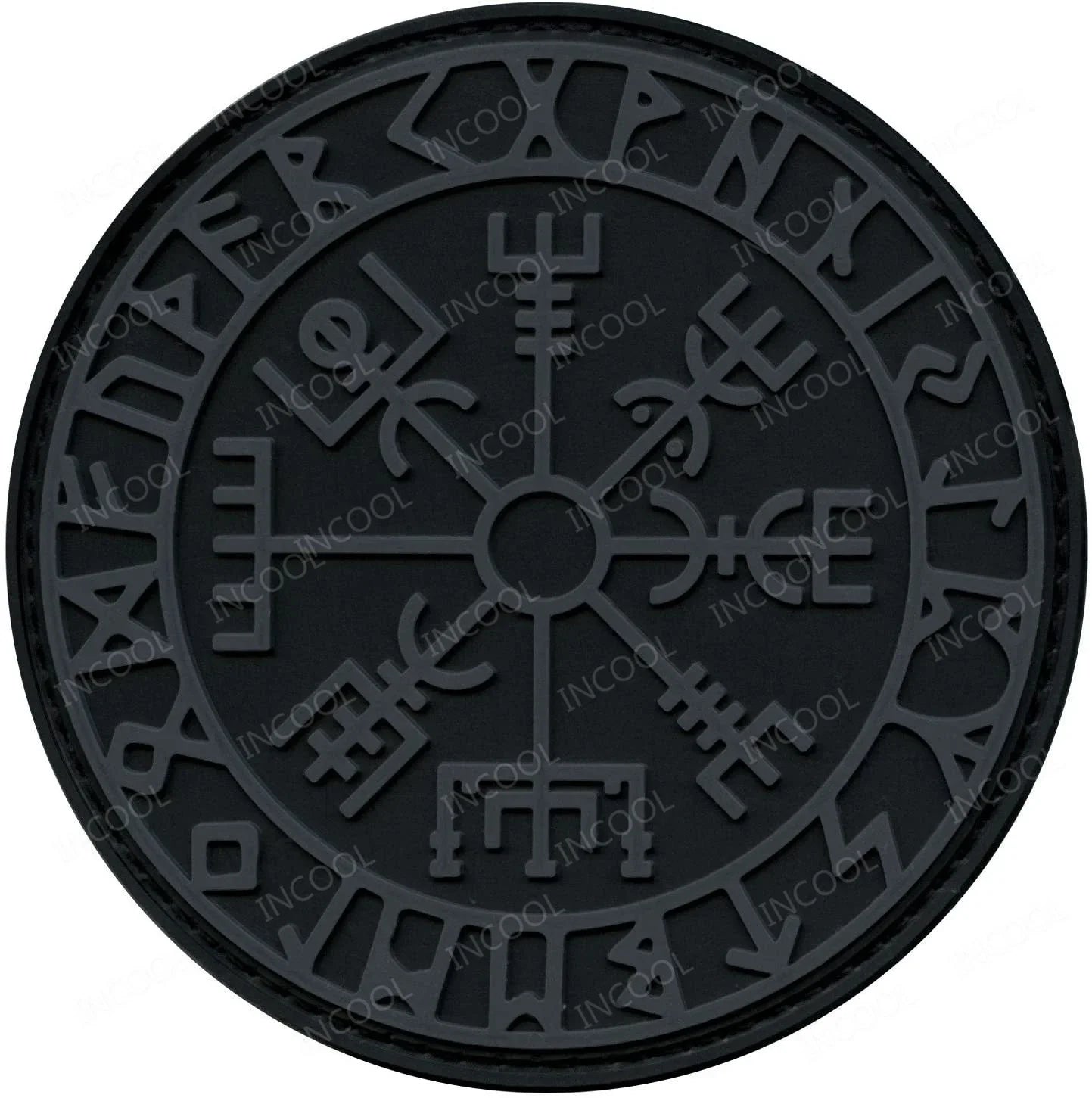 Vegvisir Embroidered Patch - Red