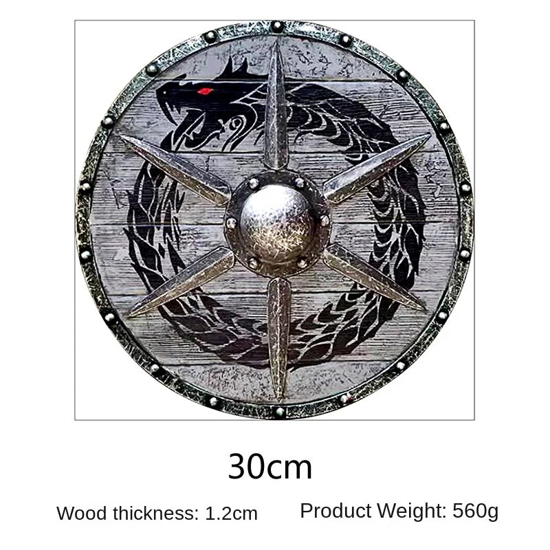 Norse Serpent Crest Replica Shield