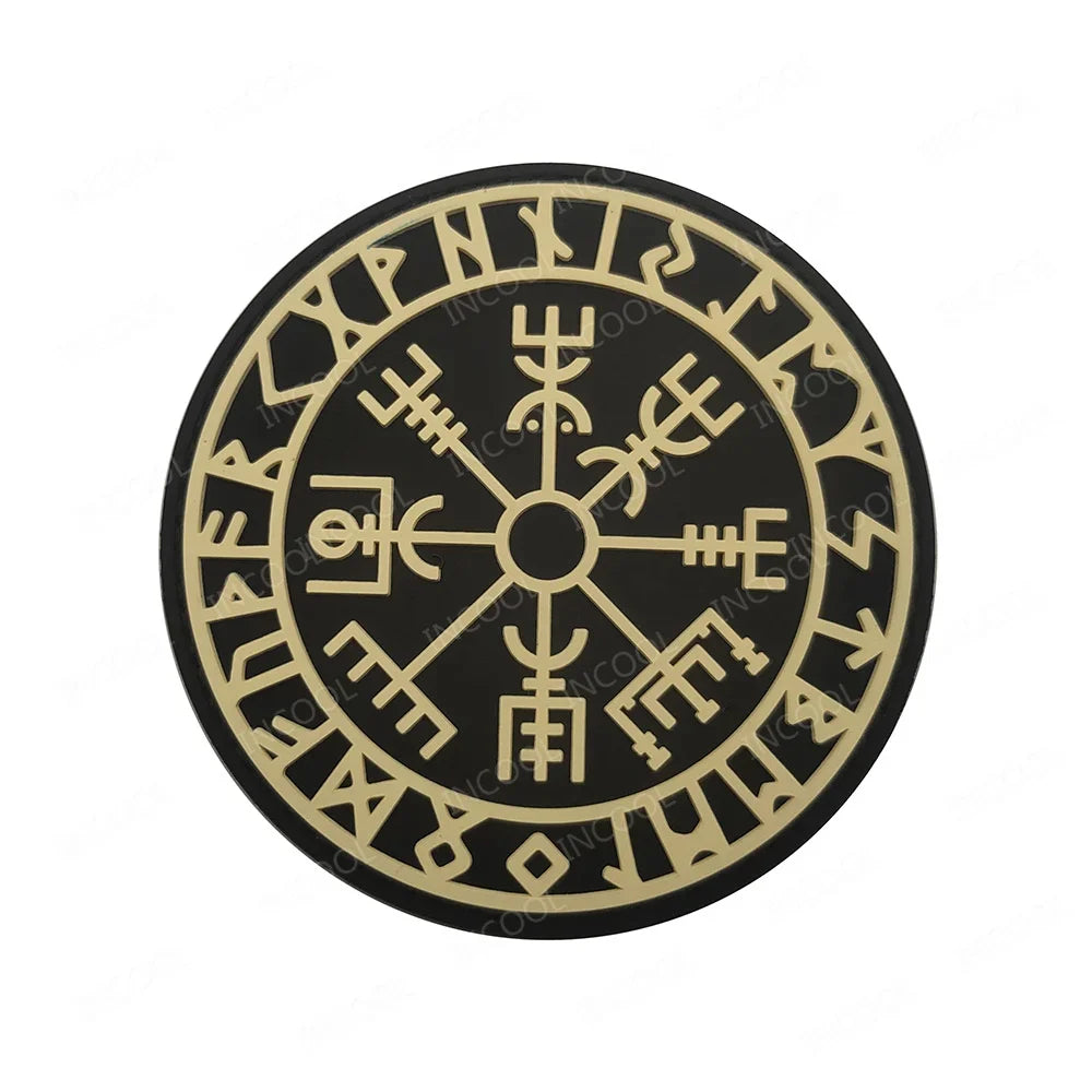 Vegvisir Embroidered Patch - Red