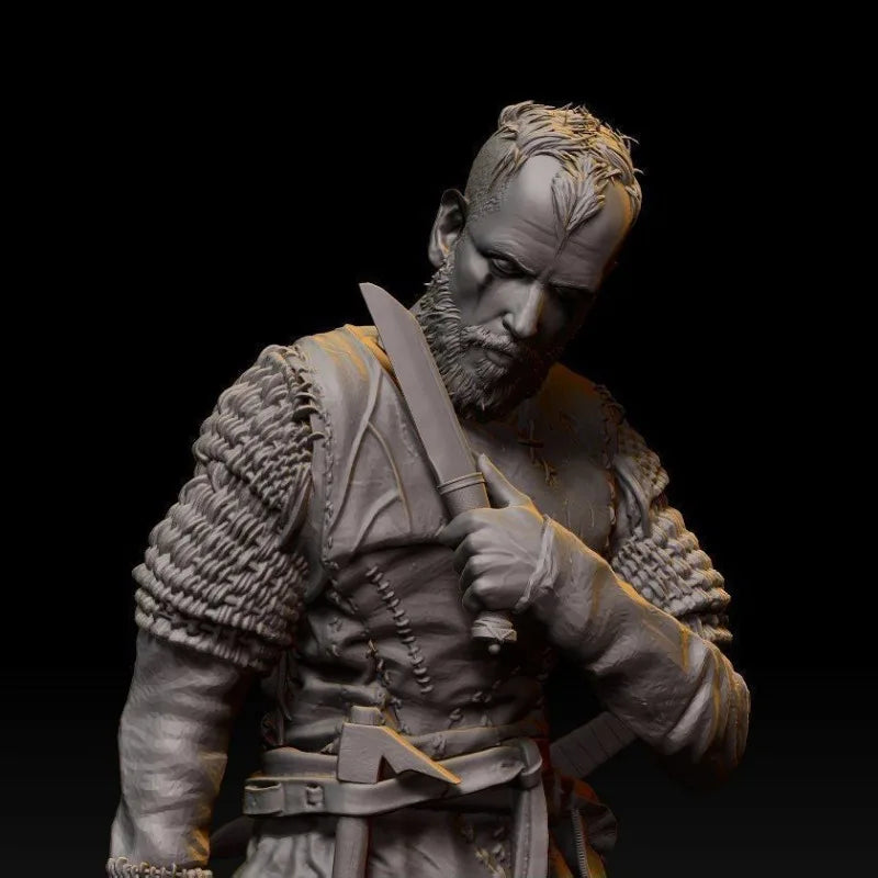 Battle-Worn Viking Hero Figurine - 1/24 Scale