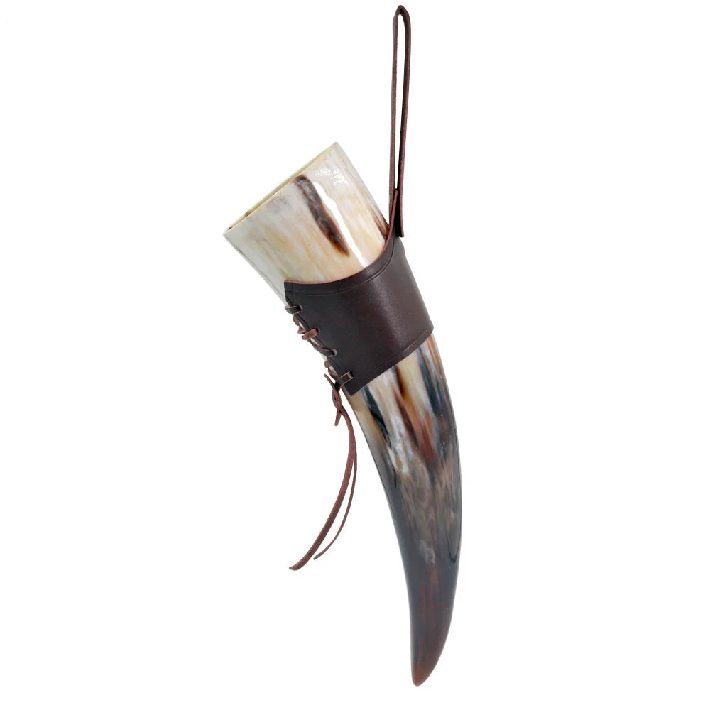 Viking Drinking Horn with Leather Sheath