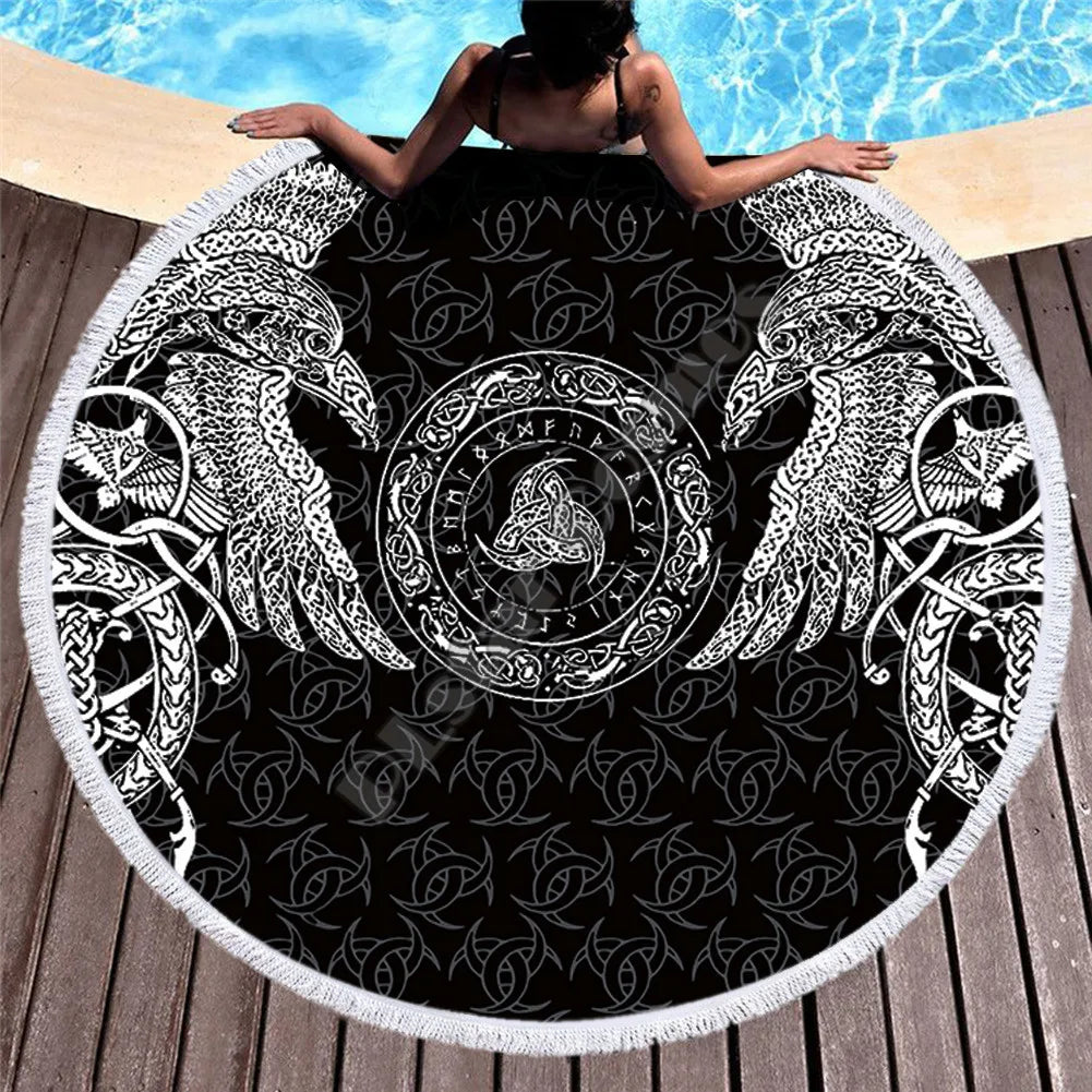 Raven Protector Beach Towel